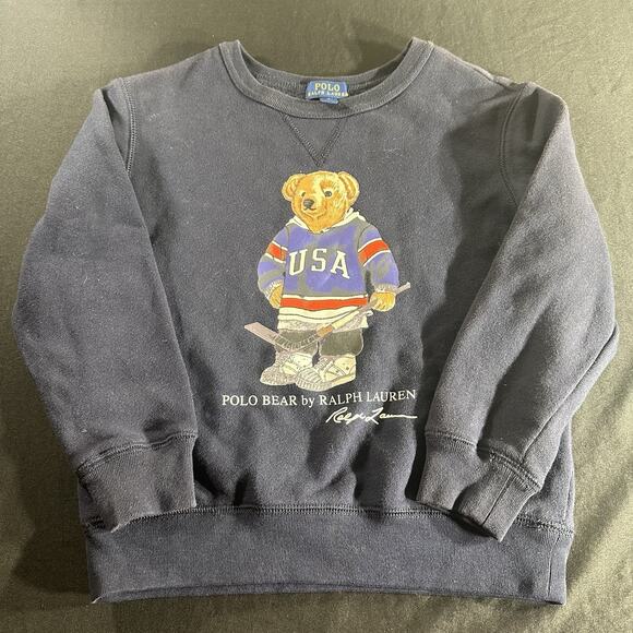Polo Ralph Lauren Bear USA Hockey Toddle Size 6 - Picture 1 of 7